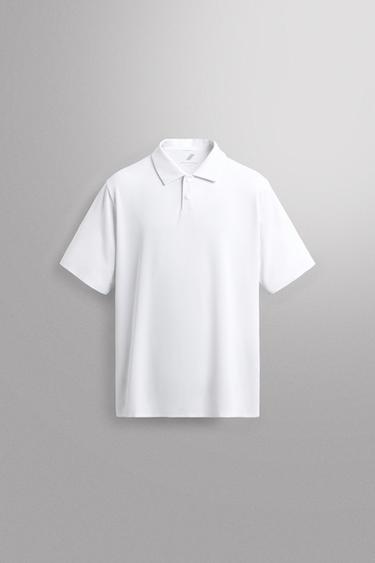Zara Техническая тренировочная поло с текстурой пике