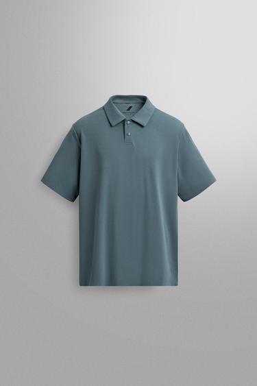 Zara Техническая тренировочная футболка-поло из пике купить с доставкой.