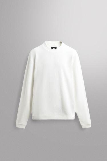 Zara Толстовка с круглым вырезом и вафельной тканью купить с доставкой.