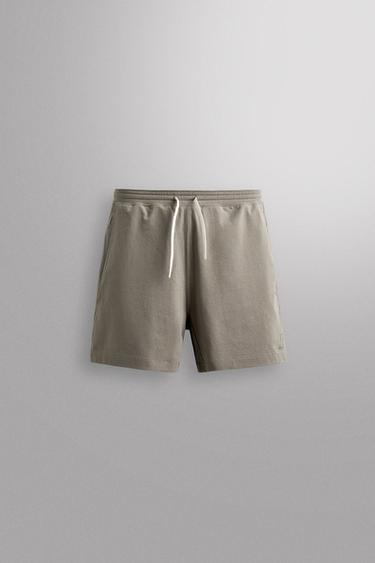 Zara Тренировочные шорты из хлопкового микса 9 купить с доставкой.