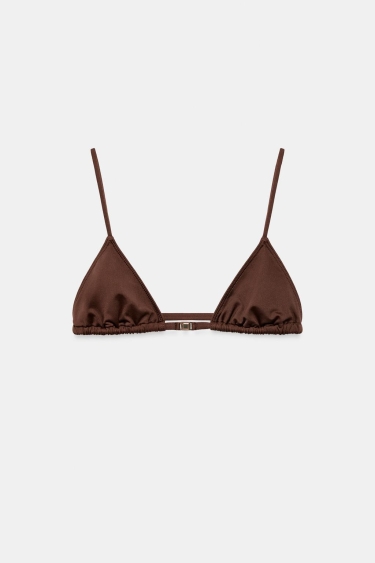 Zara Однотонный топ-бикини