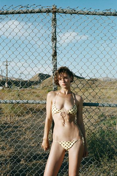 Zara Верх купальника в горошек