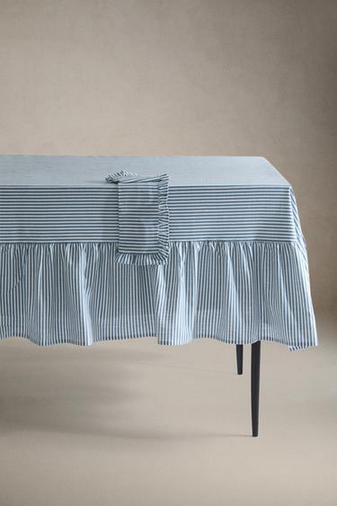 Zara Хлопковая скатерть с оборками