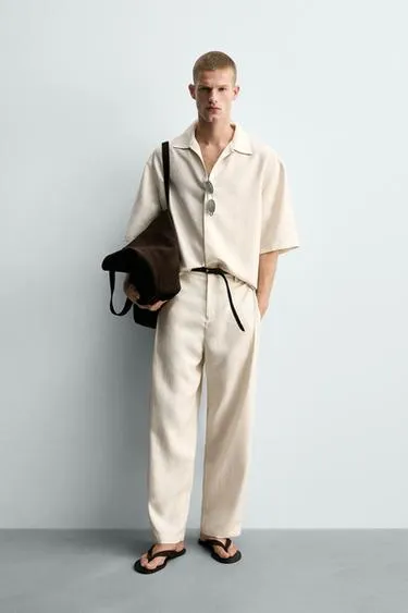 Рубашка Relaxed Fit из струящейся ткани