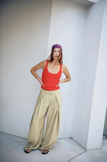 Брюки с защипами — коллекция Zara «Zw»