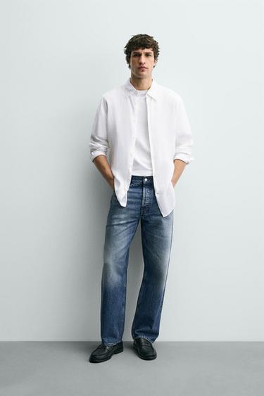 Zara Рубашка стандартной посадки из 100% льна купить с доставкой.