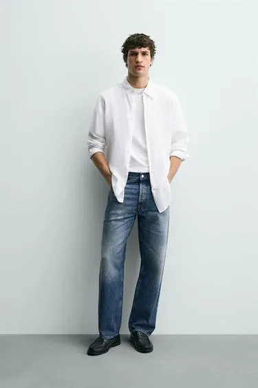 Рубашка Regular Fit из 100% льна
