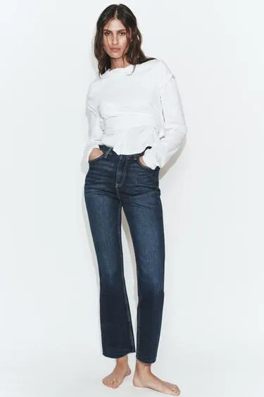 Джинсы Trf Cropped Flare с высокой посадкой