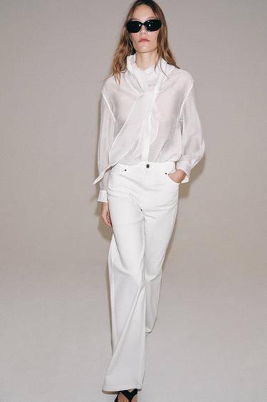 Zara Джинсы с высокой посадкой — коллекция ZARA «ZW» купить с доставкой.