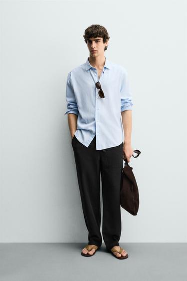 Zara Брюки  из рельефной ткани