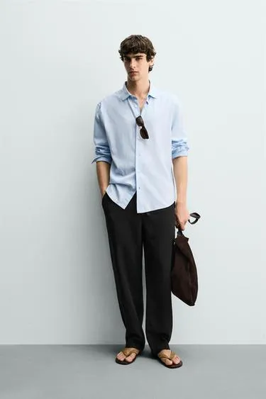Брюки Relaxed Fit из рельефной ткани