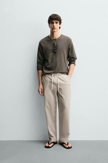 Zara Брюки  из структурной ткани