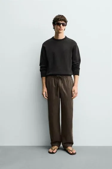 Брюки Relaxed Fit из рельефной ткани