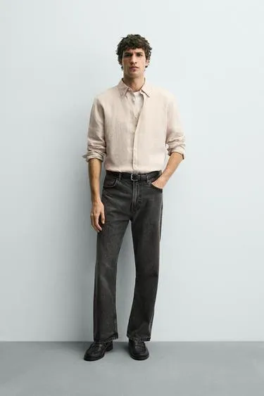 Рубашка Regular Fit из 100% льна