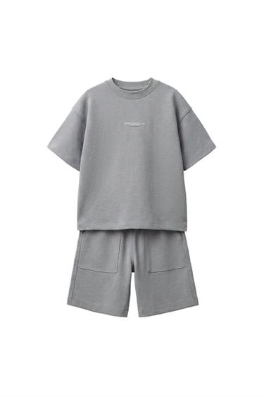 Zara Комплект из футболки и шортов из интерлока