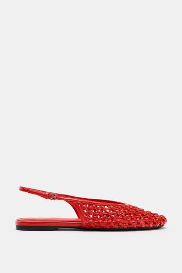 Zara Плетеные туфли-мюли