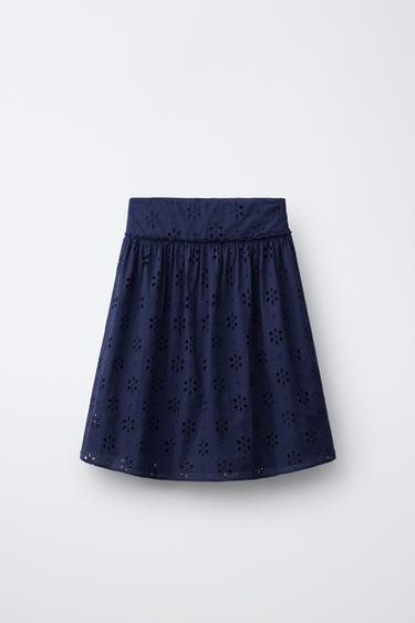 Zara Юбка миди с вышивкой шиффли