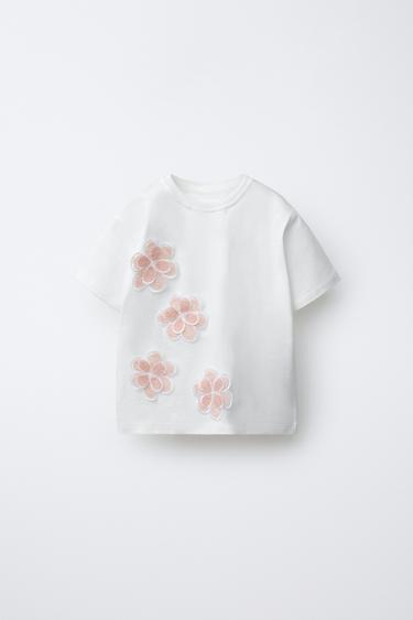 Zara Футболка с цветочным принтом купить с доставкой.