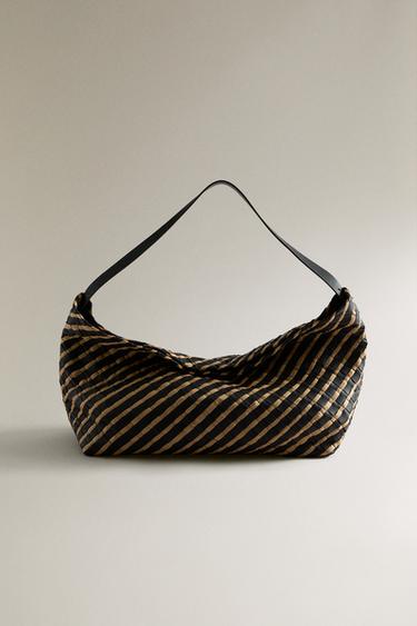 Zara Клатч из кожи с плетением