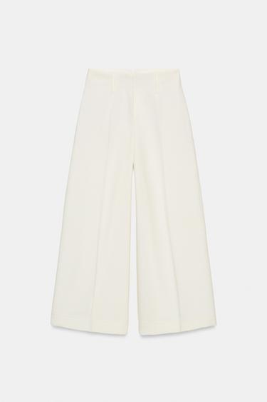 Zara Укороченные широкие брюки