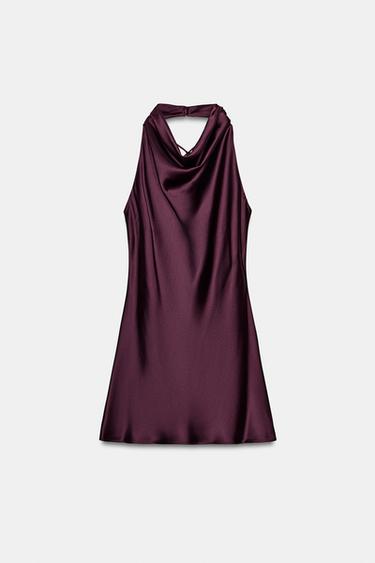 Zara Короткое атласное платье