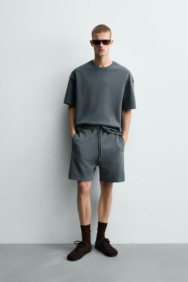 Zara Шорты-джоггеры  из ткани интерлок