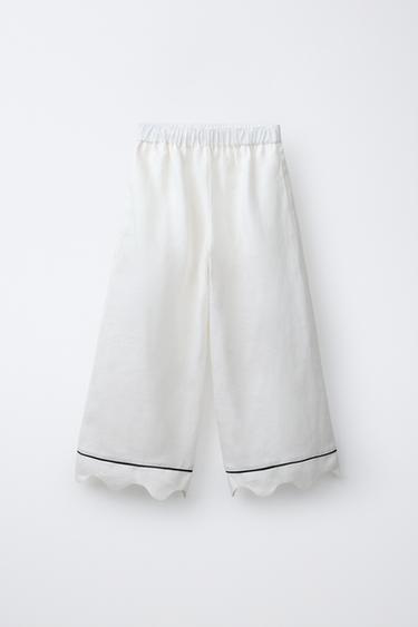 Zara Широкие брюки с волнистым низом