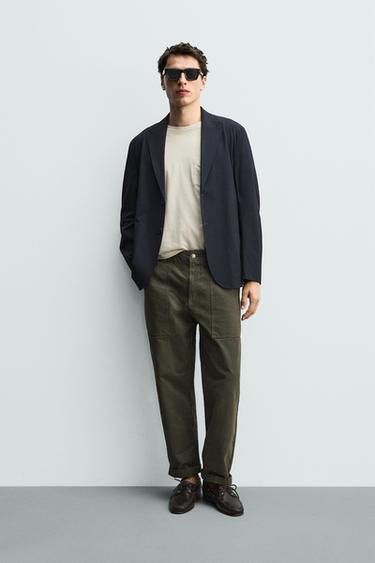 Zara Лёгкий технический блейзер свободного кроя купить с доставкой.