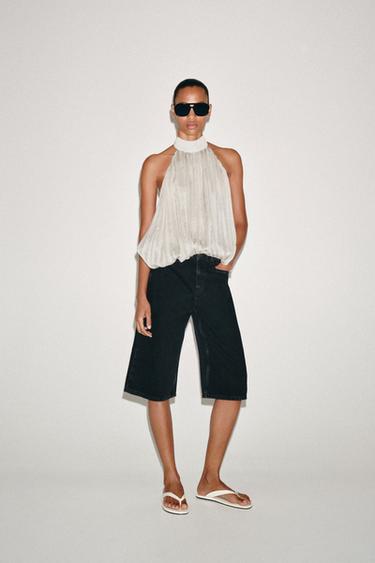 Zara Джинсовые шорты-бермуды средней посадки ZARA «ZW»