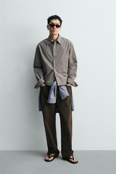 Zara Рубашка свободного кроя в клетку