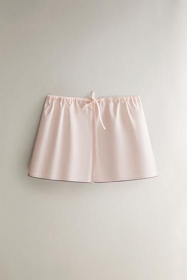 Zara Шорты из хлопкового поплина