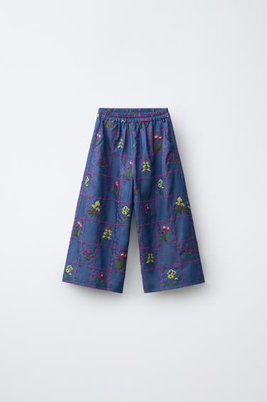 Zara Брюки  с вышивкой