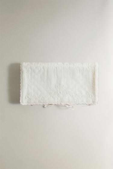 Zara Хлопковая сумка для белья с вышивкой