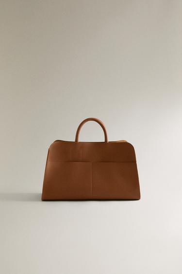 Zara Миниатюрная кожаная сумка-тоут
