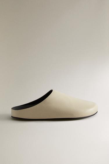 Zara Минималистичные кожаные сабо