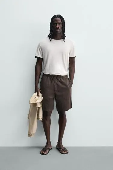 Шорты Relaxed Fit с эффектом потертости