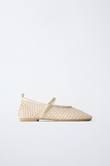 Zara Балетки с ажурным вырезом купить с доставкой.