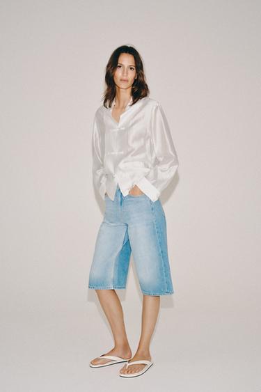 Zara Джинсовые шорты со средней посадкой — коллекция ZARA «ZW»