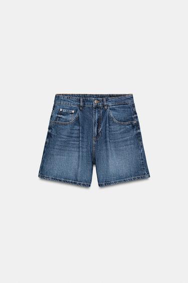 Zara Денимовые шорты с высокой посадкой — коллекция ZARA «ZW»
