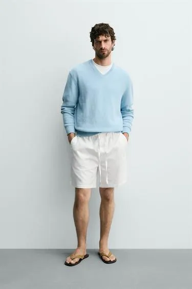 Шорты Regular Fit из хлопка и лиоцелла
