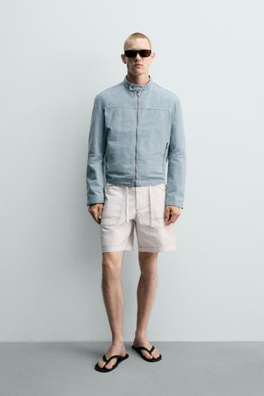 Zara Шорты с контрастной отстрочкой купить с доставкой.
