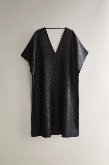 Zara Пляжный кафтан с животным принтом купить с доставкой.