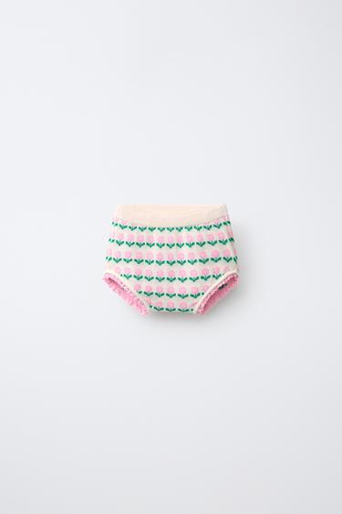 Zara Трусы из трикотажа с цветочным жаккардовым узором