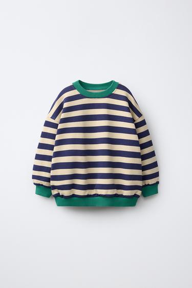 Zara Толстовка в полоску с контрастными элементами купить с доставкой.