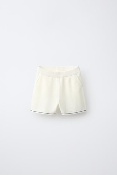 Zara Шорты-бермуды из трикотажа вафельной вязки купить с доставкой.