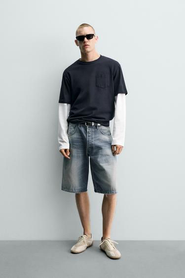 Zara Джинсовые шорты свободного кроя