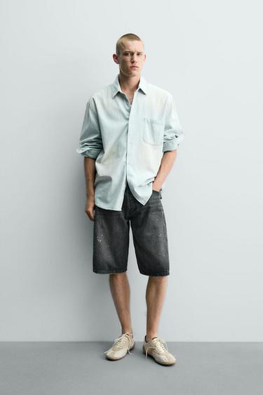 Zara Джинсовые шорты свободного кроя