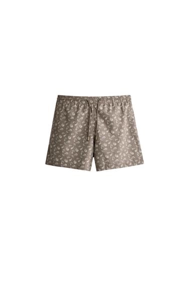 Плавки средней длины с принтом пейсли- Заказать в России