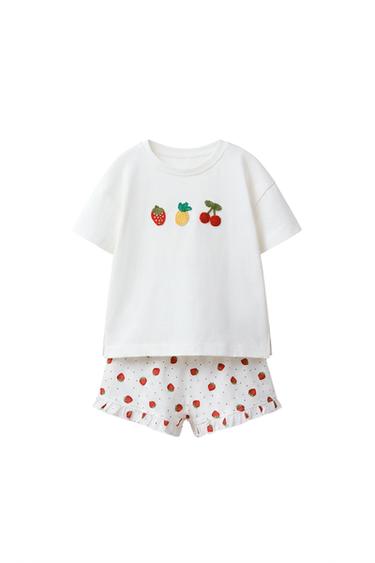 Zara 1,5–6 лет/ пижама с вязаными фруктами