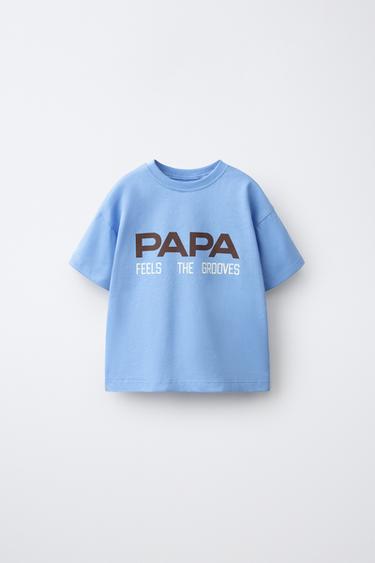 Zara Футболка с принтом MAMá Y PAPá